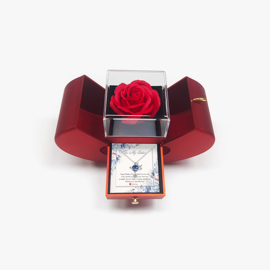 Moon and Star Necklace with Gift Box - For Sister - furevermama