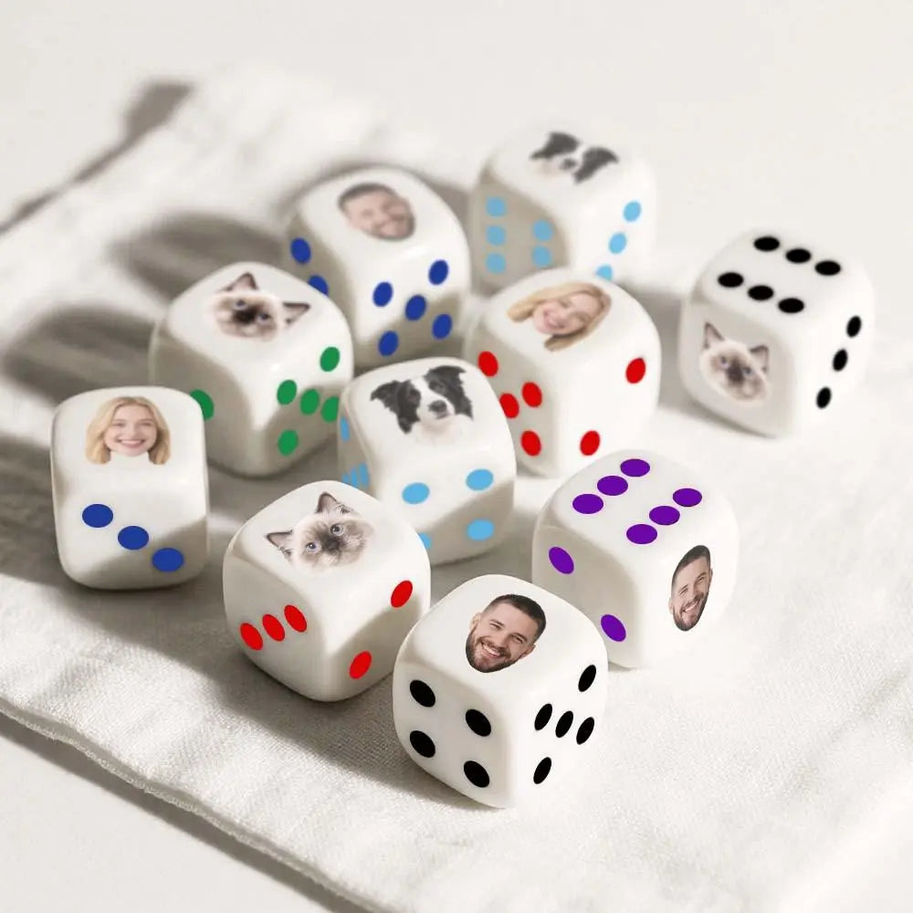 Custom Face / Business Logo Dice For Party Game Party Favors - furevermama