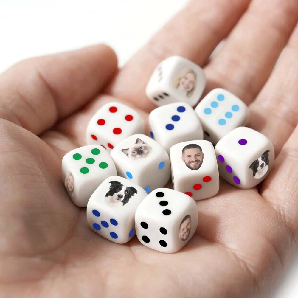 Custom Face / Business Logo Dice For Party Game Party Favors - furevermama