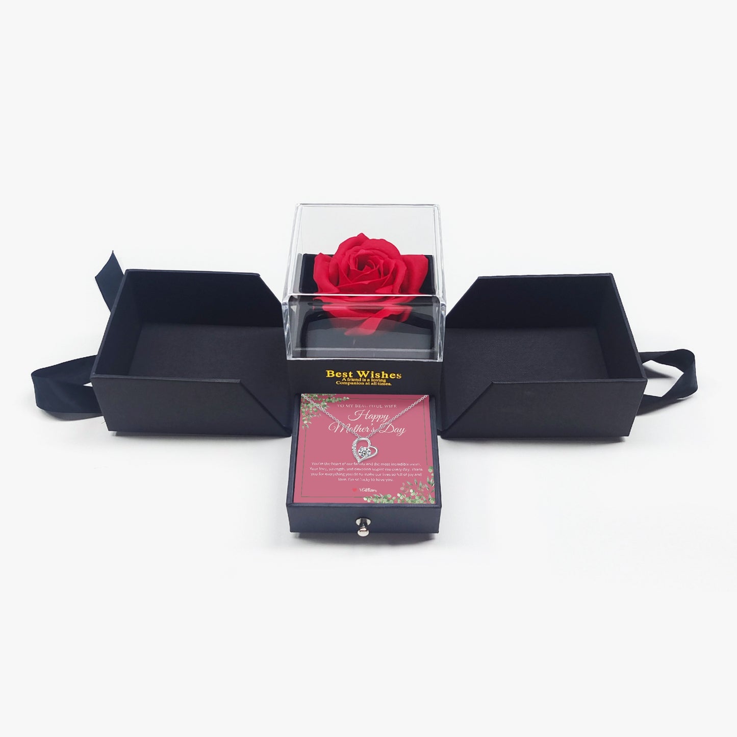 Zirconia Necklace with Gift Box - To My Beautiful Wife - furevermama