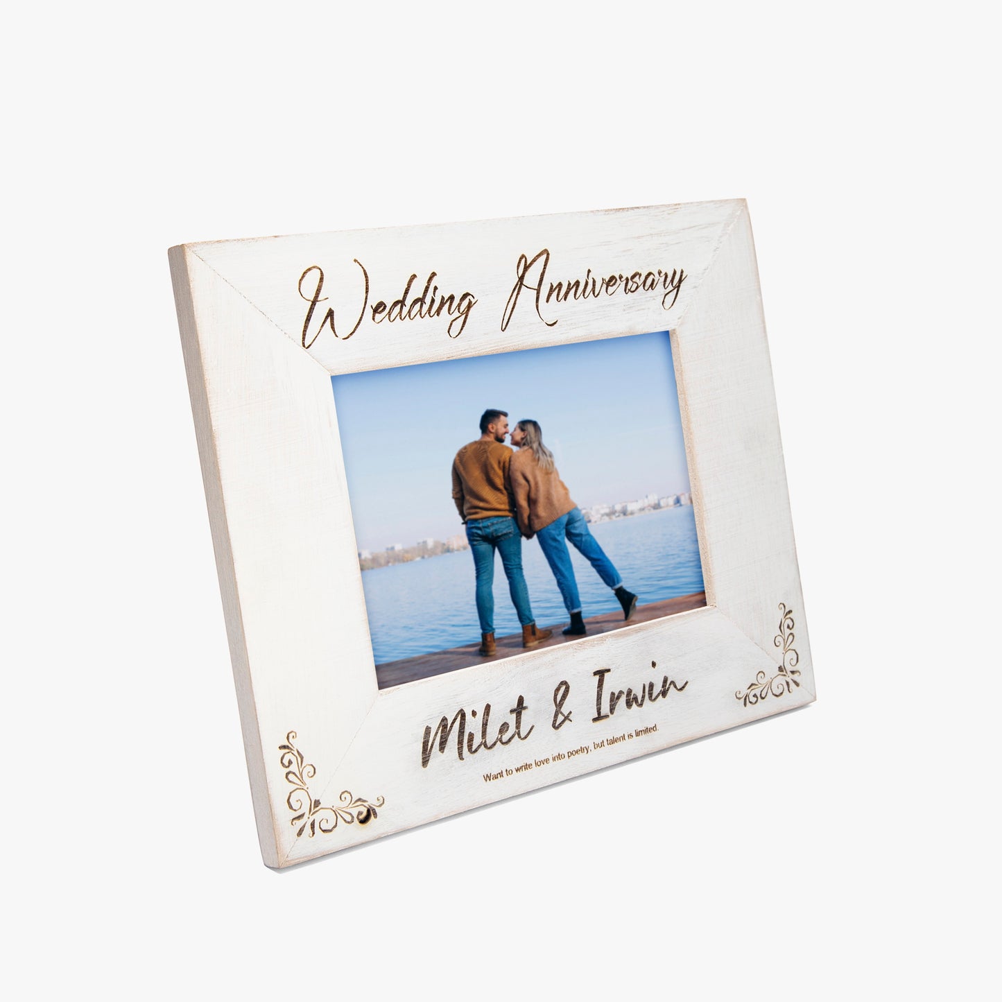 Custom Wooden Photo Frame - Custom Headline and Name - furevermama