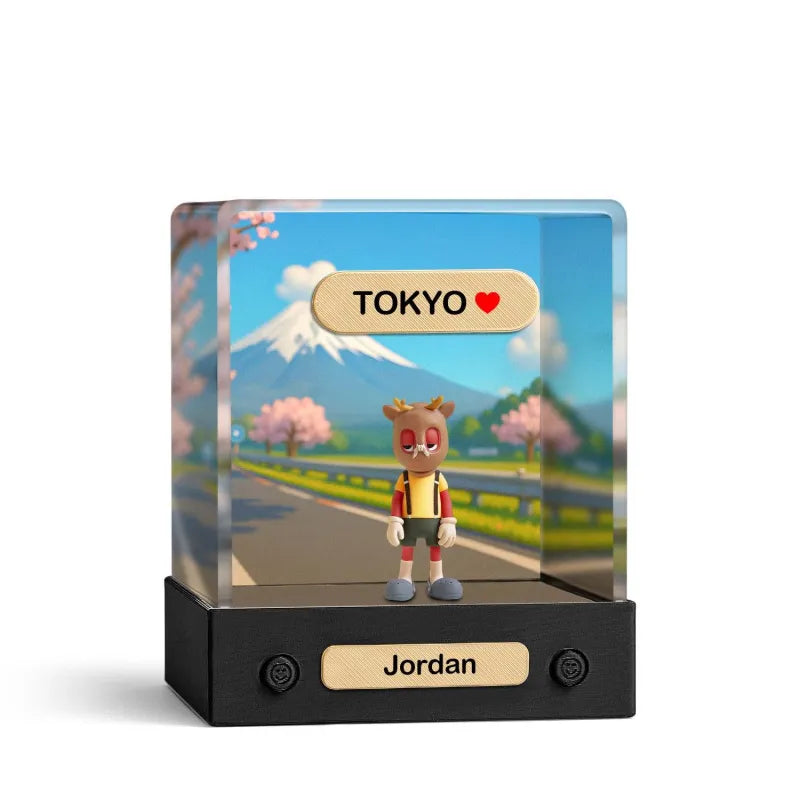 Custom Figure with Decoration Box - Human & Pet Welcome