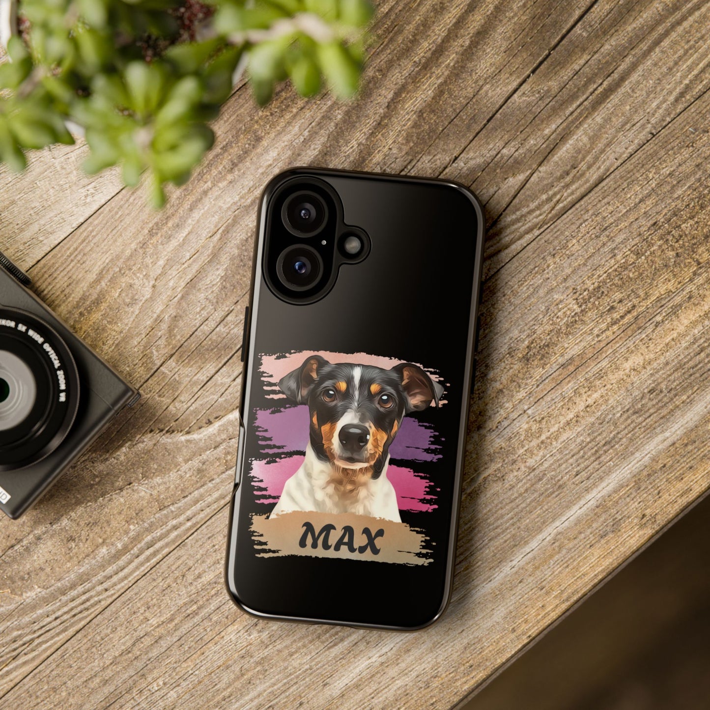 Custom Pet Portrait Phone Case, Pink Brush Edition - furevermama