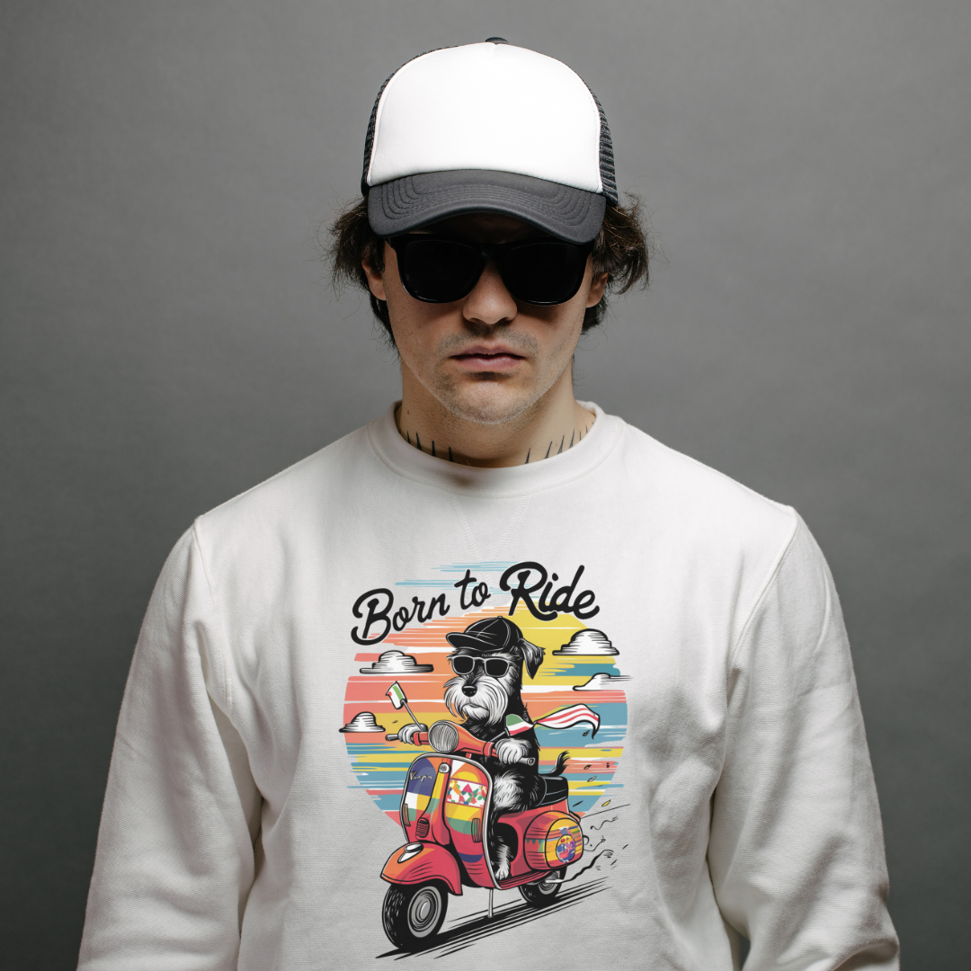 Sweatshirt Dog Born to Ride Unisex Heavy Blend Crewneck - furevermama