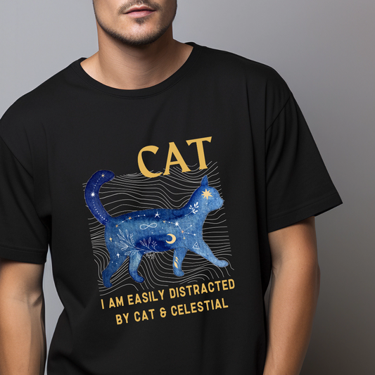 Cat and Celestial T-Shirt - furevermama