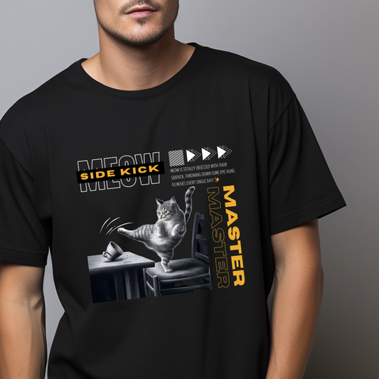 Meow Side Kick Unisex T-Shirt - furevermama