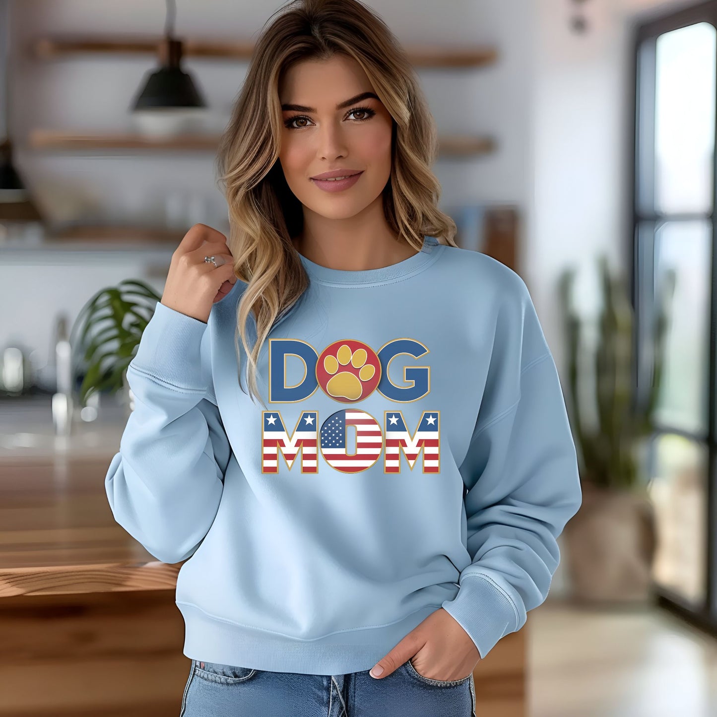 USA Patriotic Dog Mom Sweatshirt - furevermama