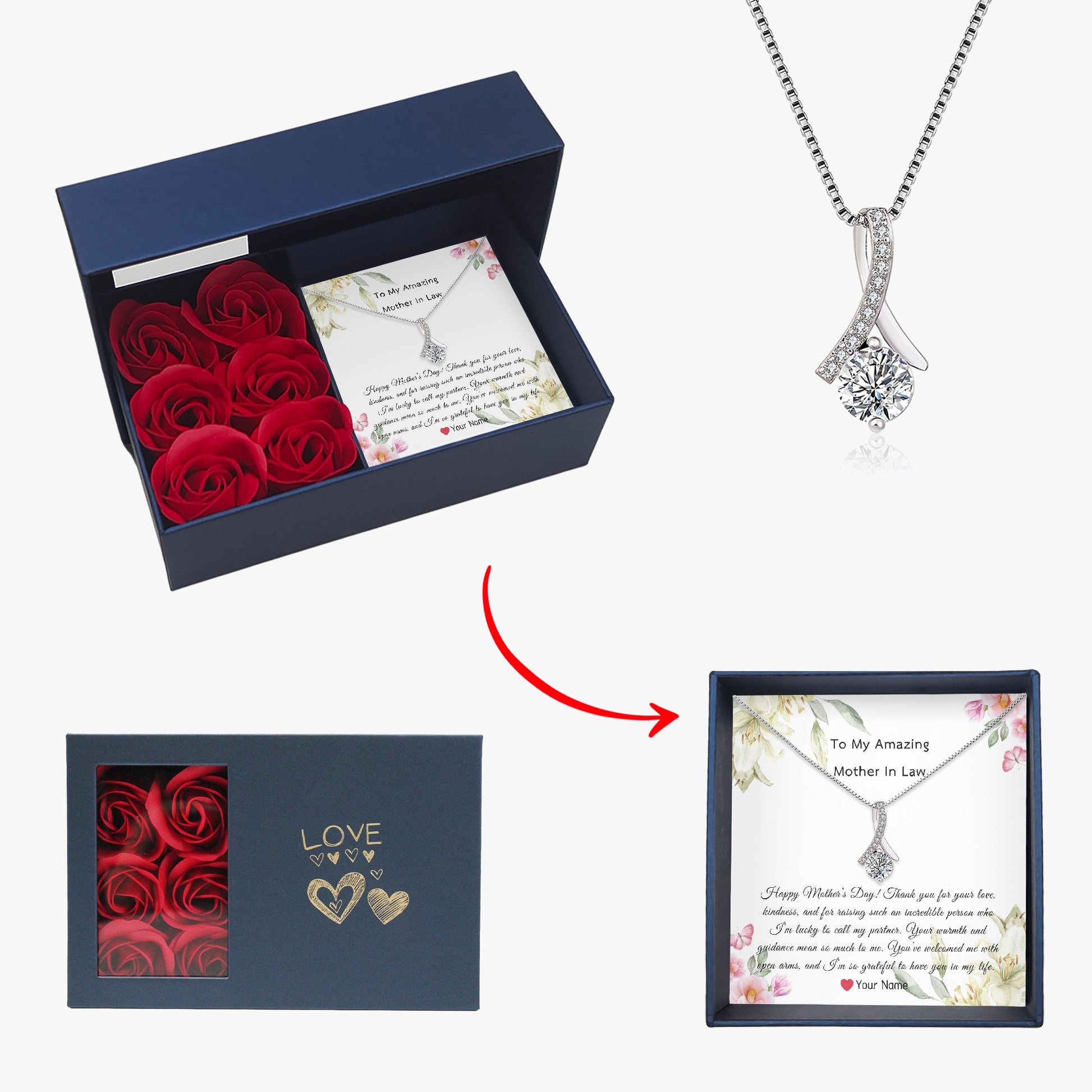 Elegant Necklace with Gift Box For Mother In Law - furevermama