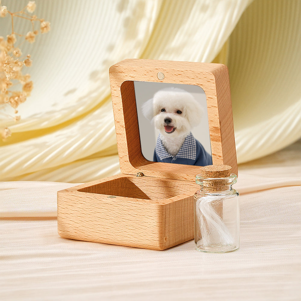 Loss of Pet Memorial Wooden Keepsake Box - Gift for Pet Owner - furevermama