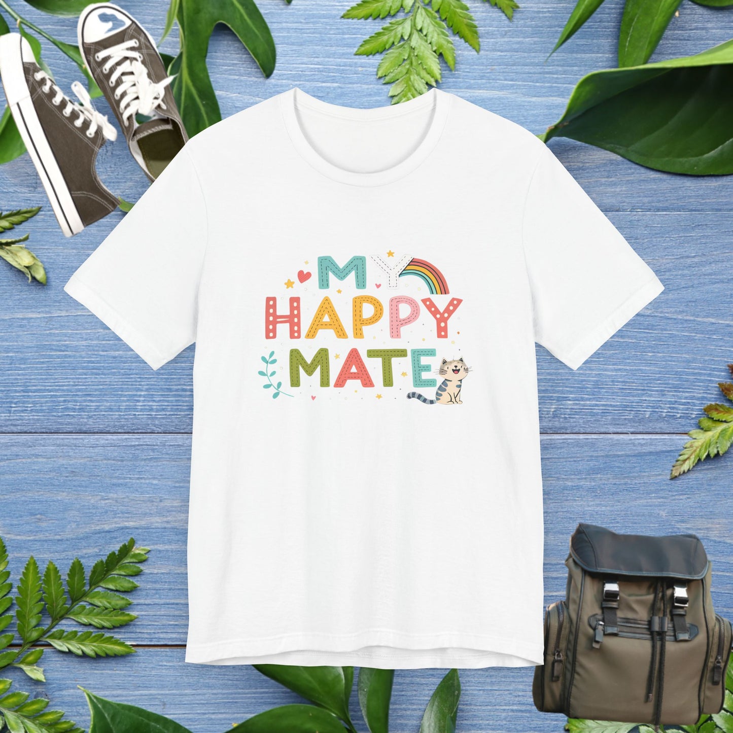 My Happy Mate Cat Graphic T-Shirt - furevermama