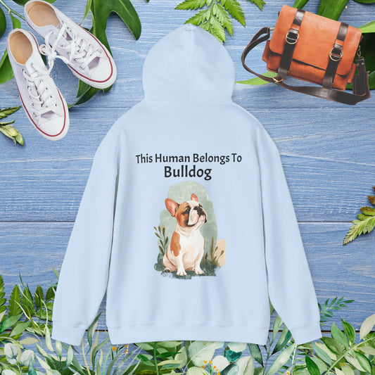 This Human Belongs to Bulldog Unisex Hoodie - furevermama