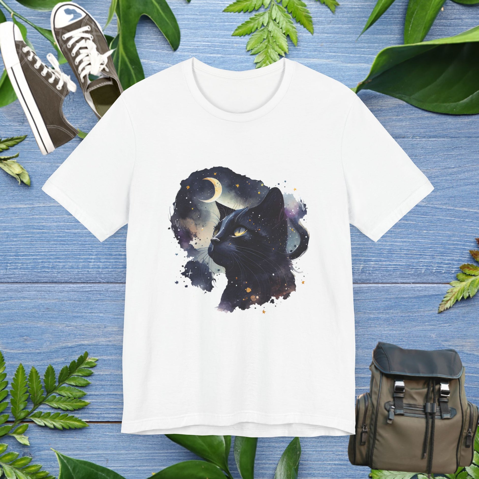Moon Night Cat Unisex T-Shirt - furevermama