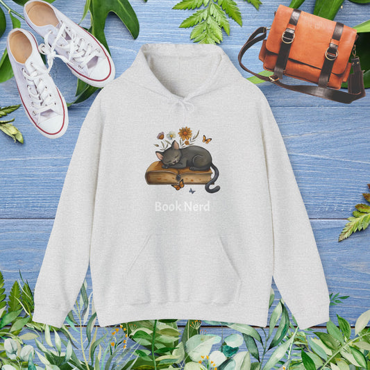 Cat The Book Nerb Unisex Hoodie - furevermama