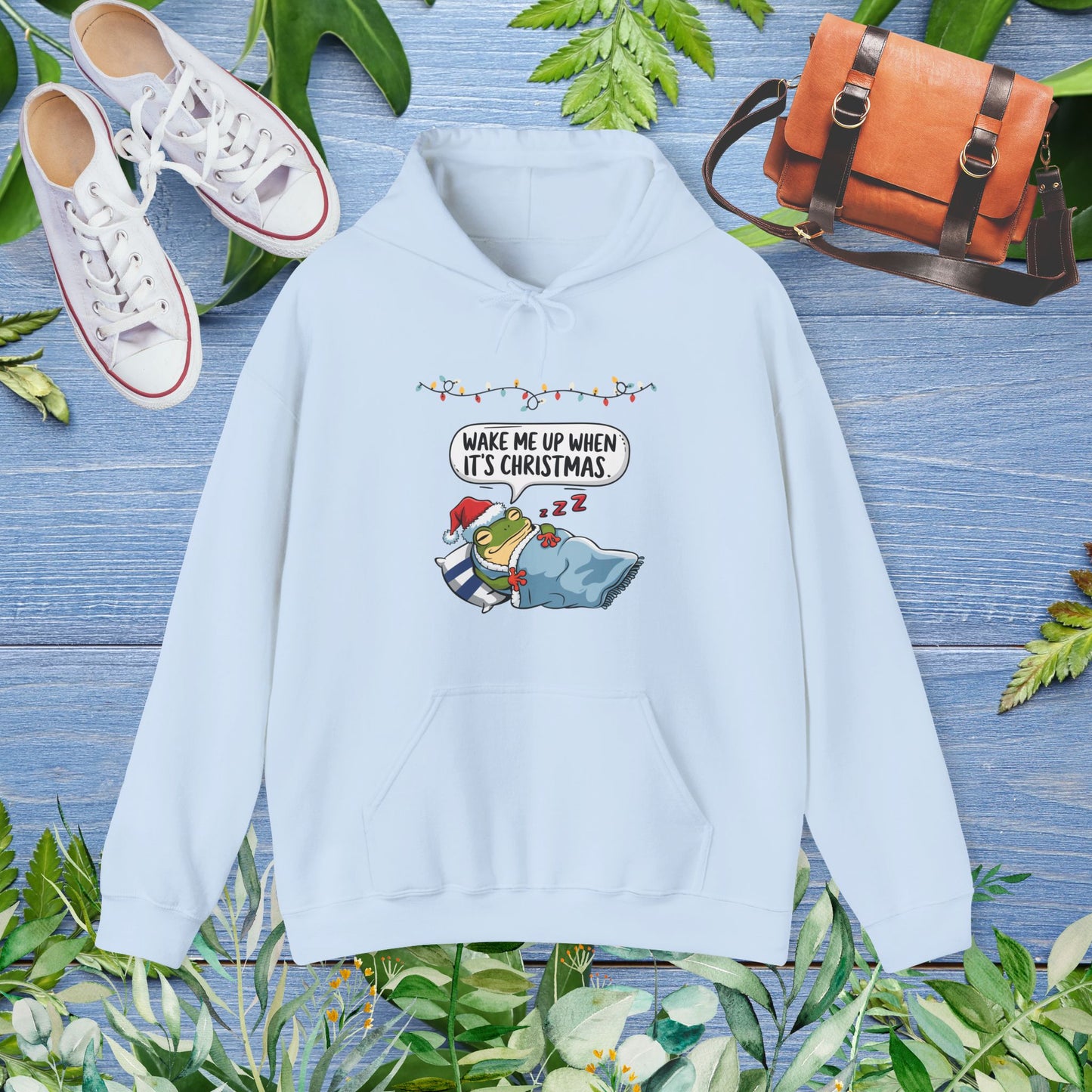 Wake Me Up When It Is Christmas, Froggy Unisex Hoodie - furevermama
