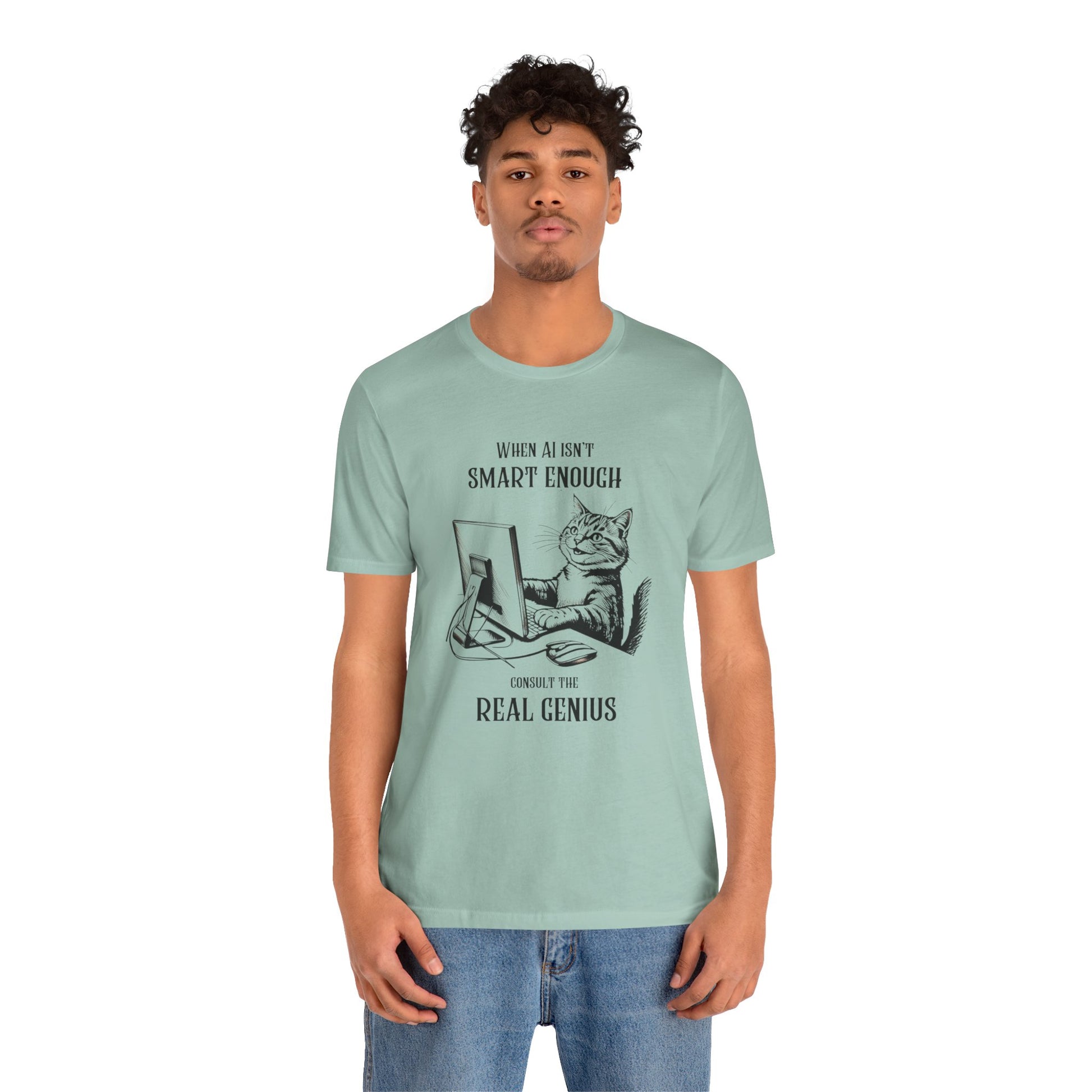 Cat Lover AI Enthusiast Unisex T-Shirt - Real Genius Design - furevermama