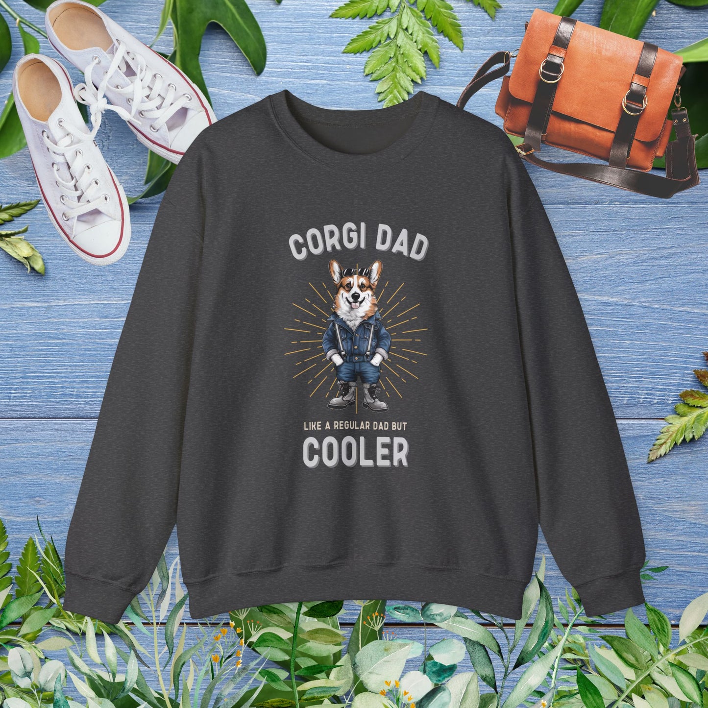 Cooler Corgi Dad Sweatshirt - furevermama