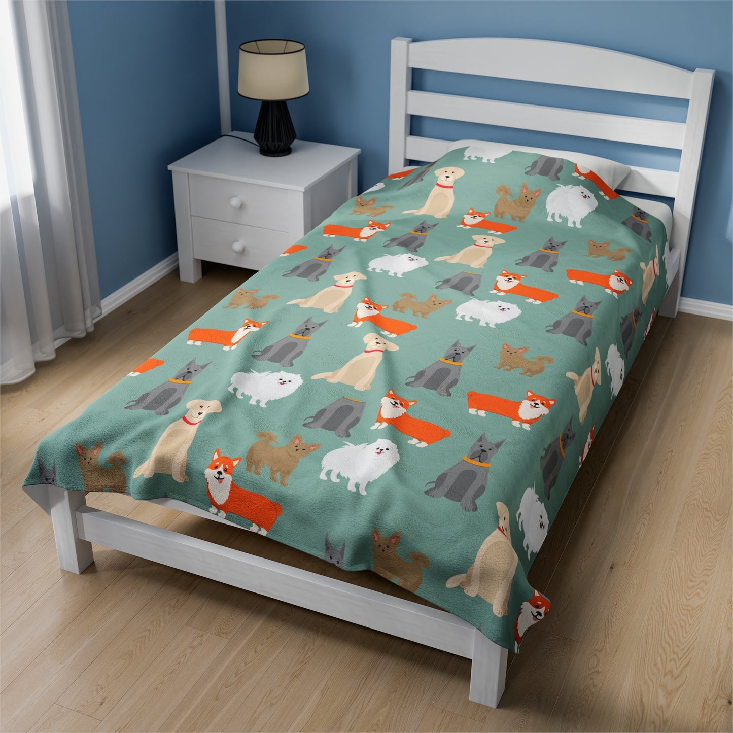 Dog Pattern Velveteen Plush Blanket - furevermama