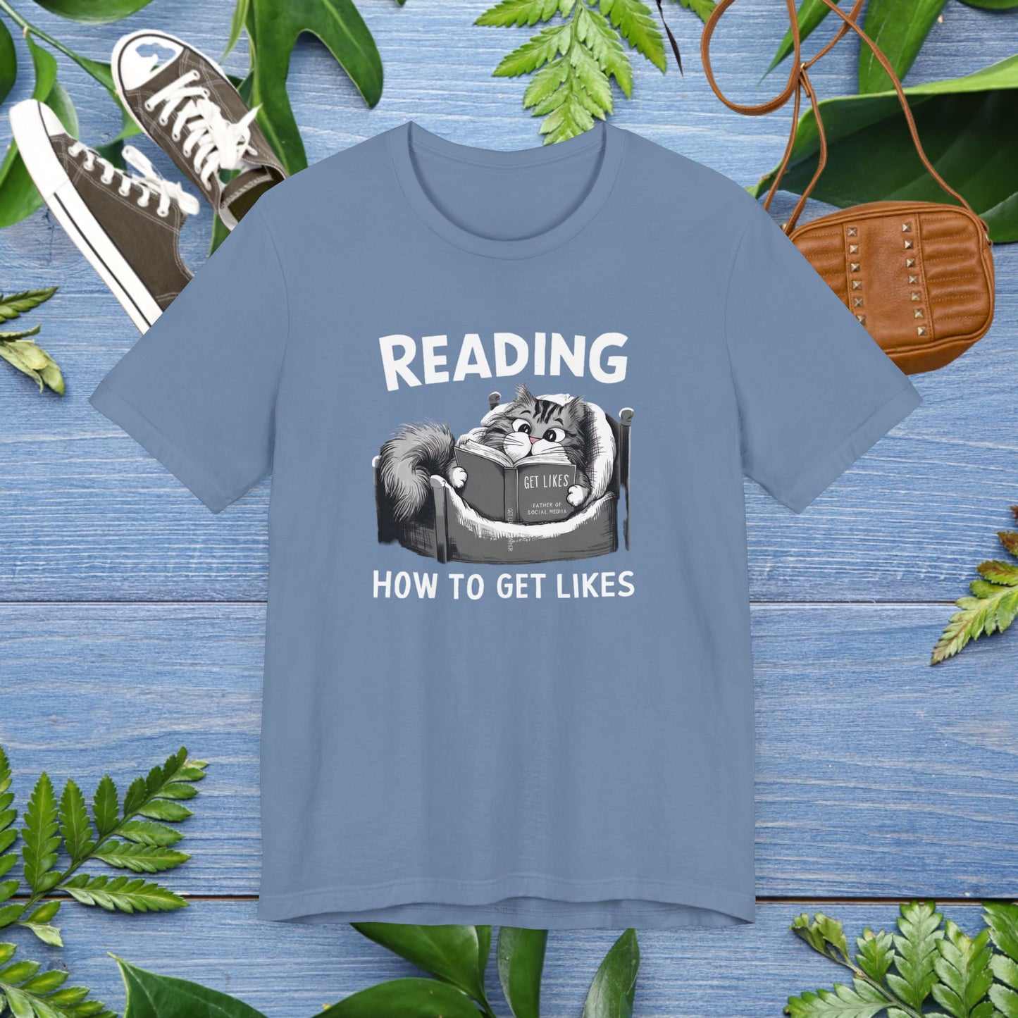 Cat Reading How To Get Likes Unisex Jersey Short Sleeve Tee - furevermama
