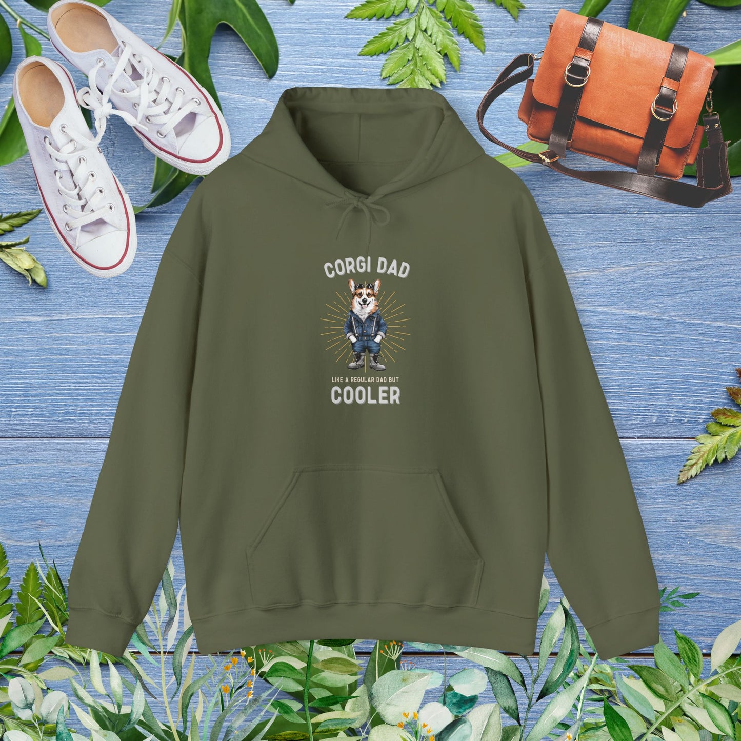 Corgi Dad Hoodie - furevermama