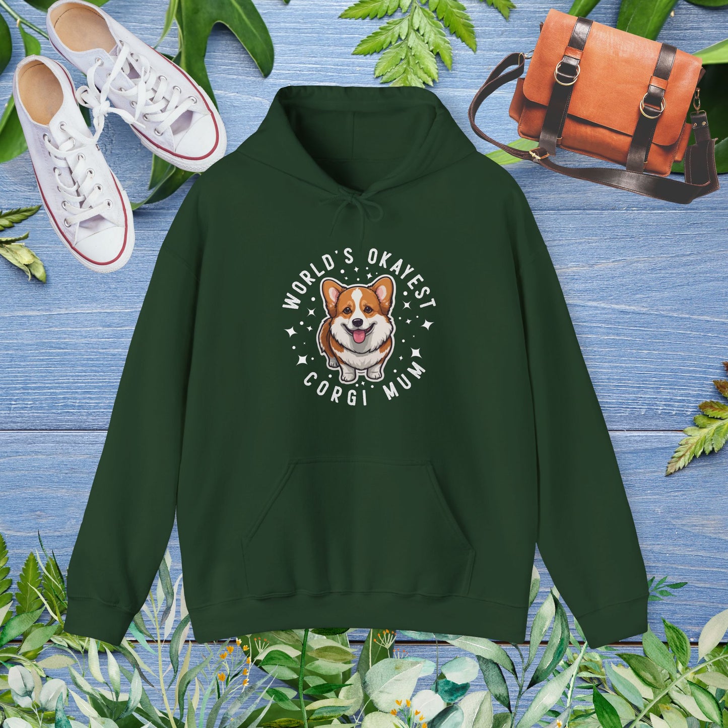 World's Okayest Corgi Mum Hoodie - furevermama