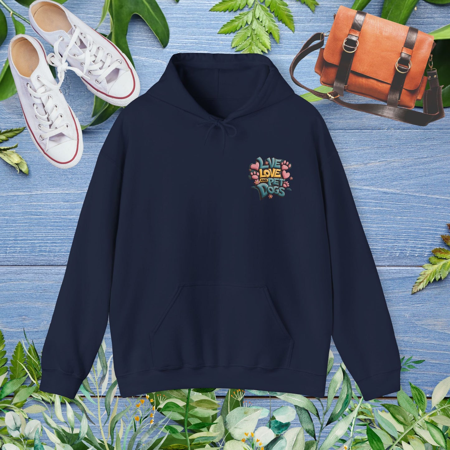 Live Love and Pet Dogs Hoodie (Double-Sided) - furevermama