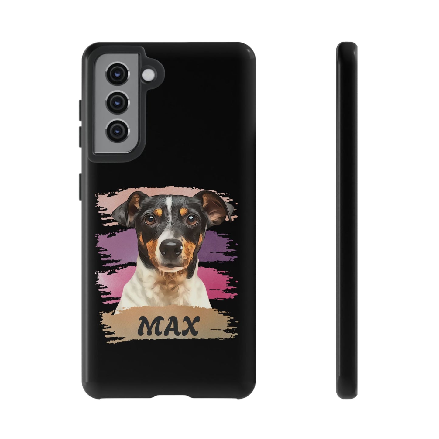 Custom Pet Portrait Phone Case, Pink Brush Edition - furevermama
