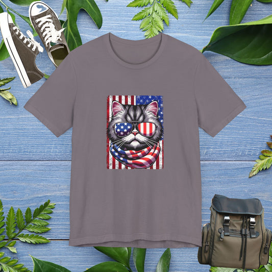 Patriotic Cat Unisex T-Shirt - furevermama