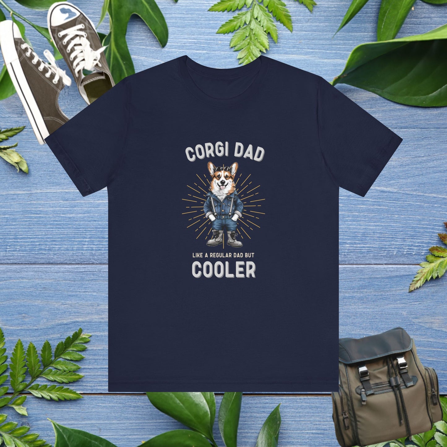 Cooler Corgi Dad T-Shirt - furevermama