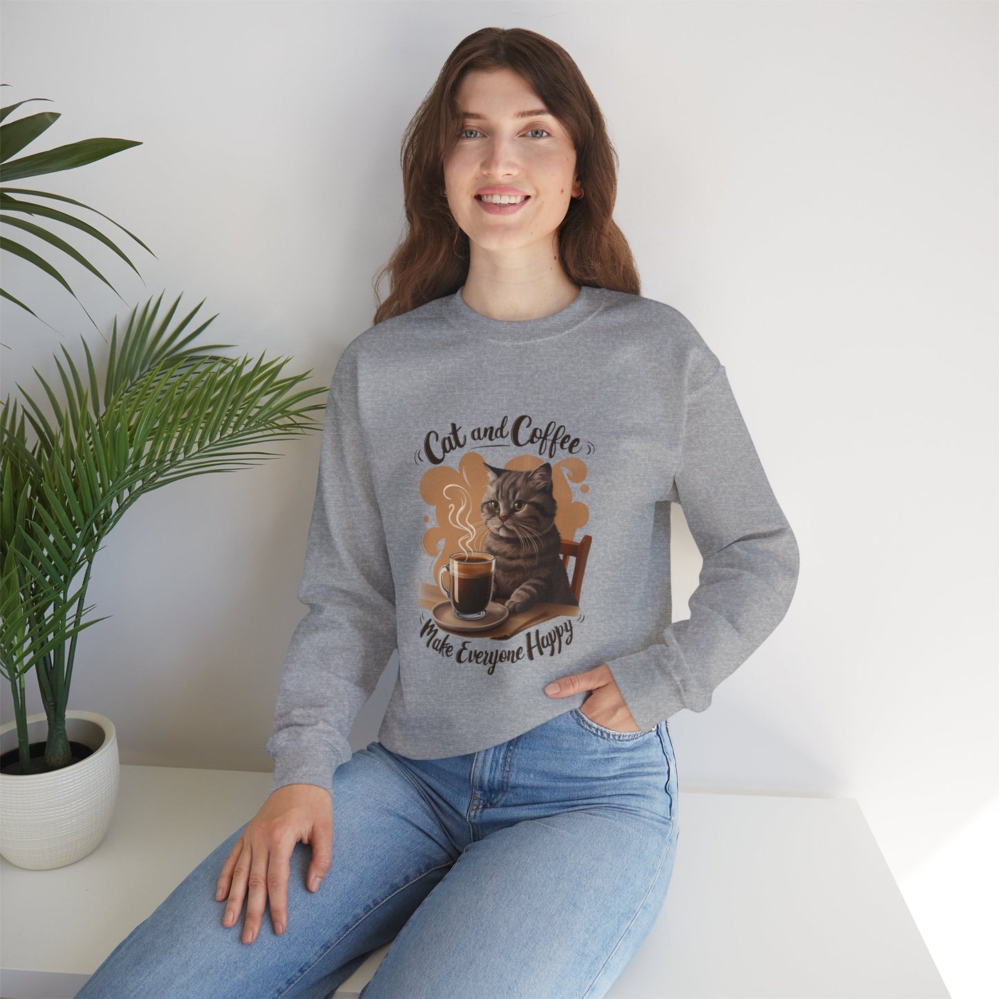 Cat and Coffee Sweatshirt - furevermama