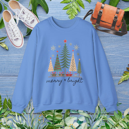 Vintage Christmas Trees Unisex Crewneck Sweatshirt - furevermama
