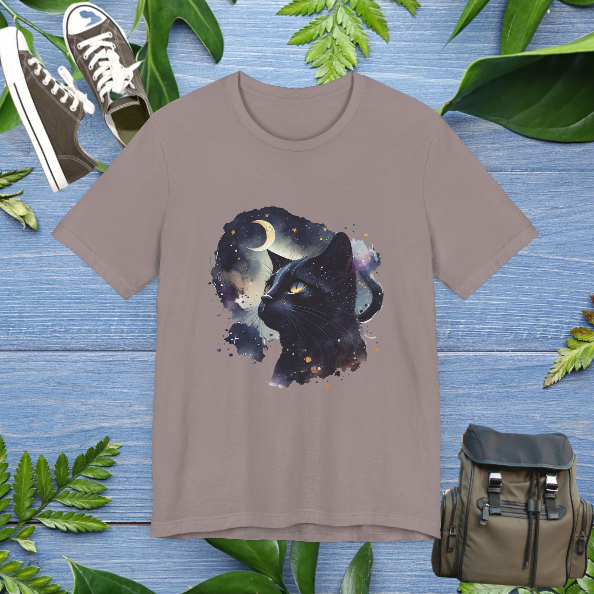 Moon Night Cat Unisex T-Shirt - furevermama