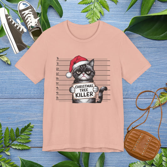 Christmas Tree Killer, Cat Graphic T-Shirt - furevermama