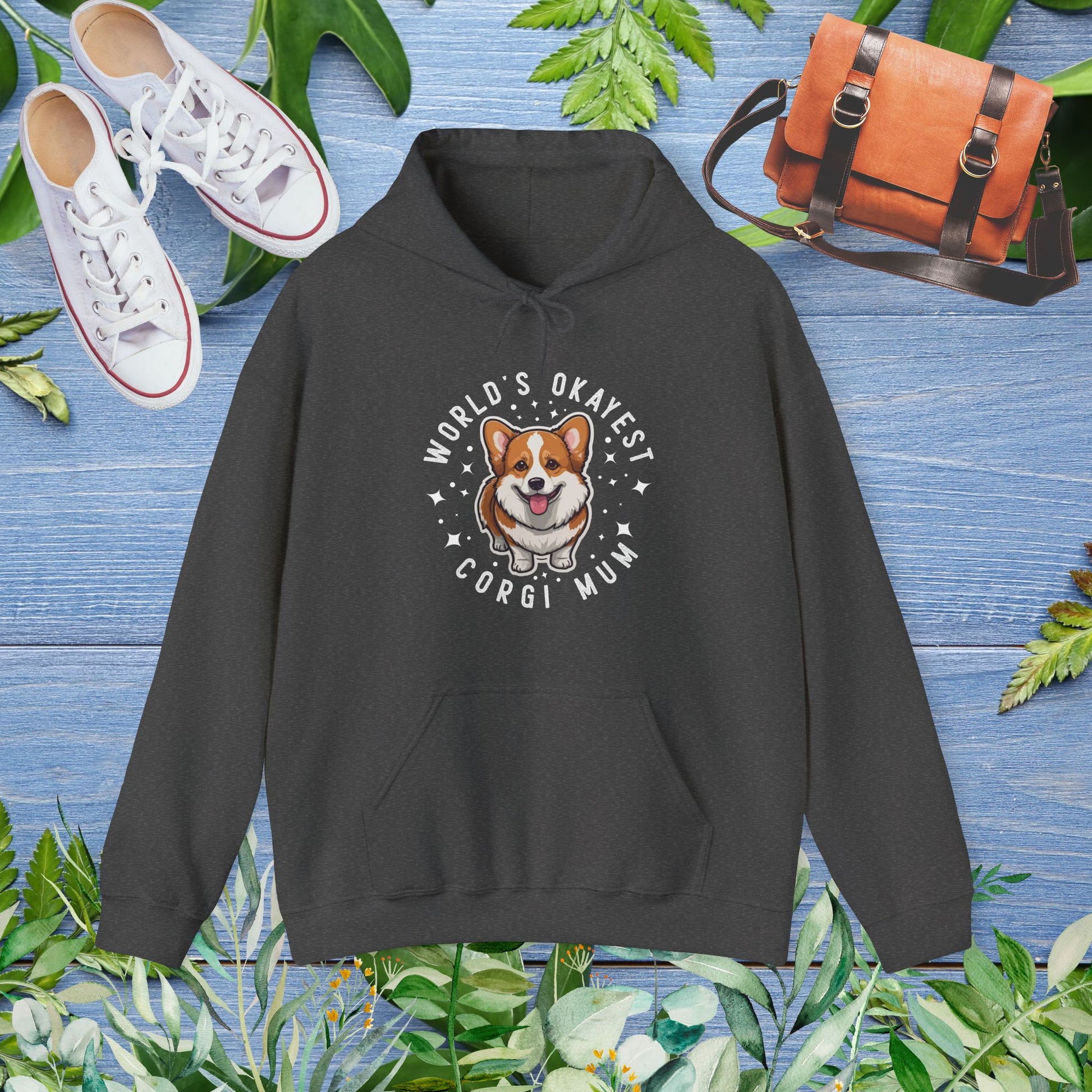 World's Okayest Corgi Mum Hoodie - furevermama