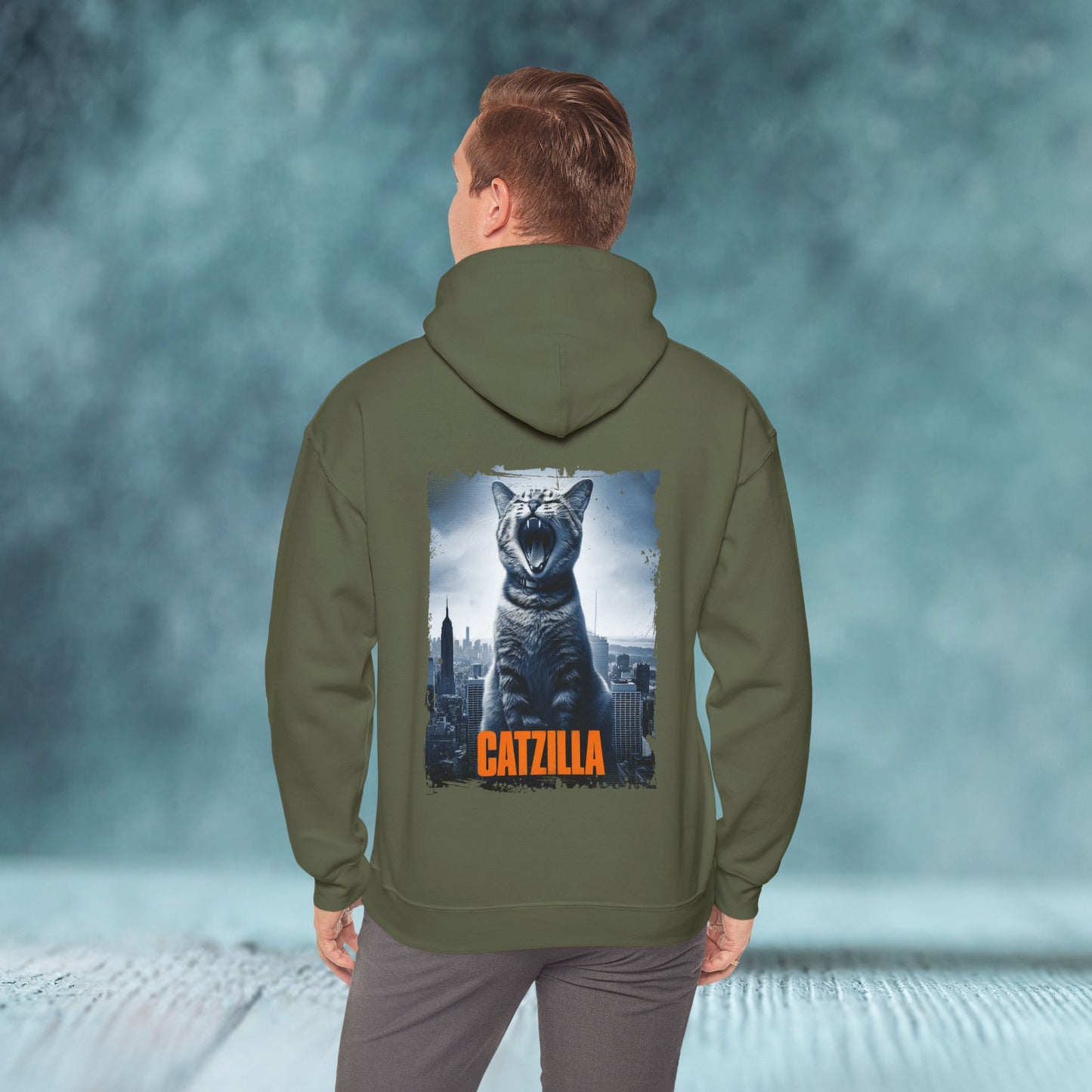 Catzilla Unisex Hoodie (Back Print) - furevermama