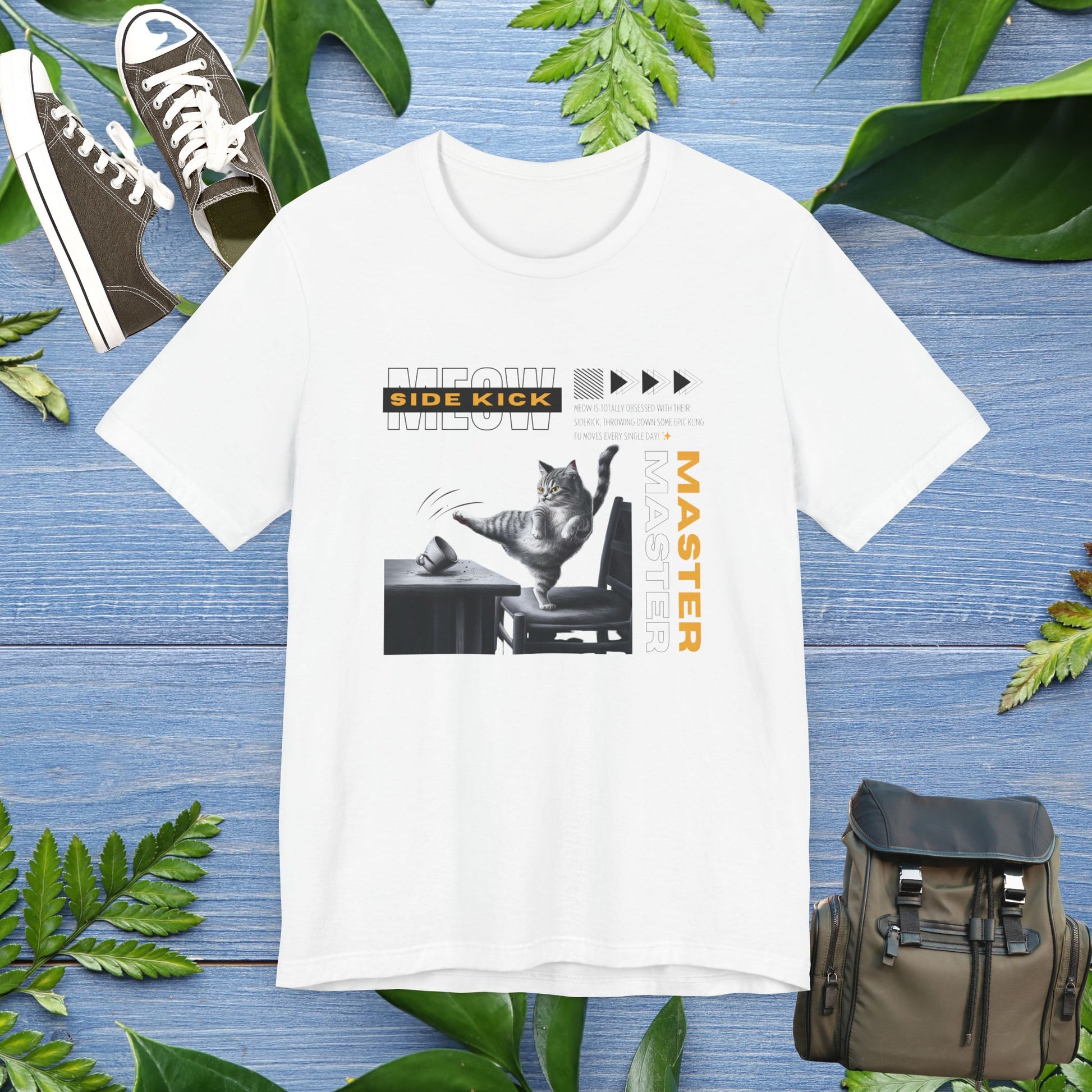 Meow Side Kick Unisex T-Shirt - furevermama