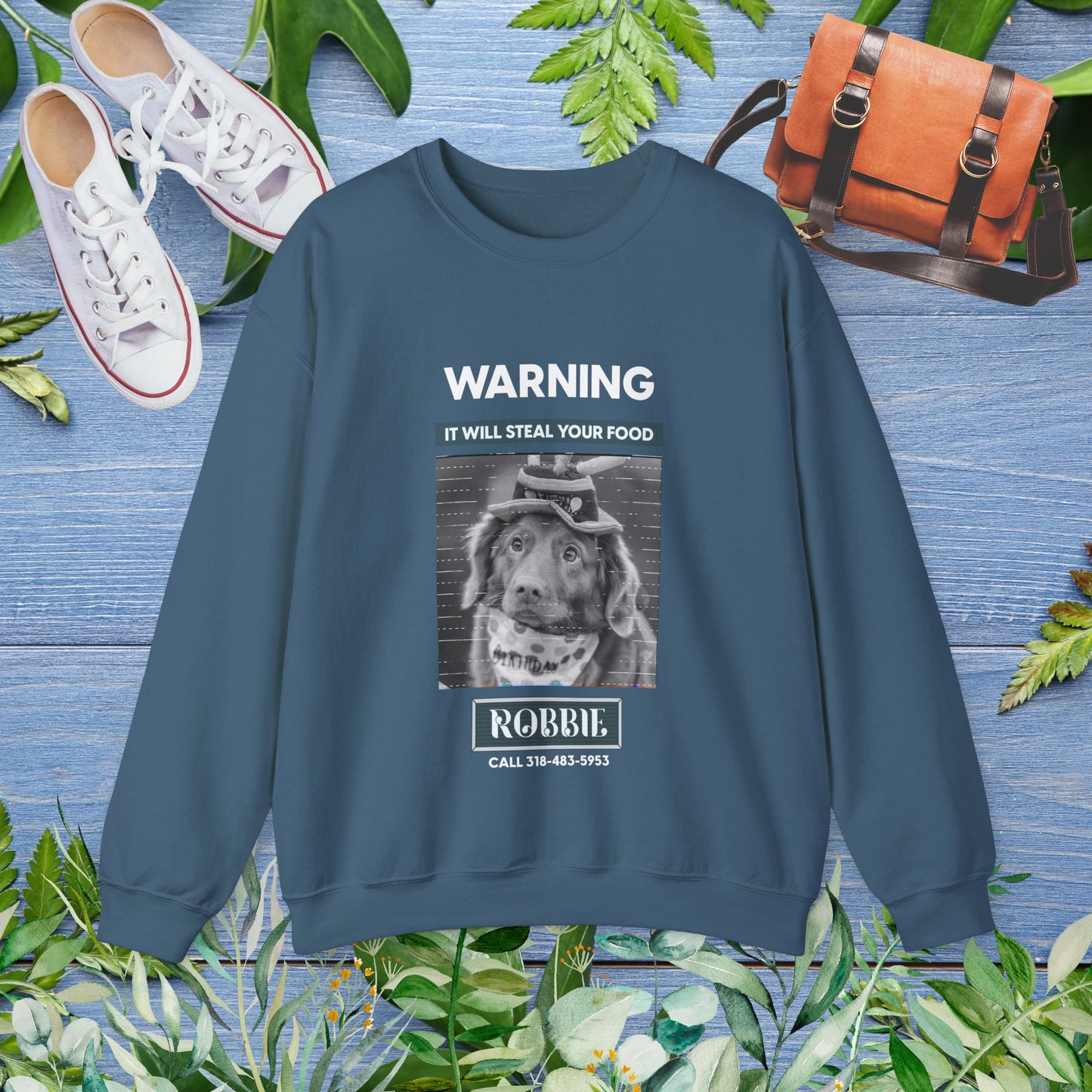 Food Stealer Warning Crewneck Sweatshirt - furevermama