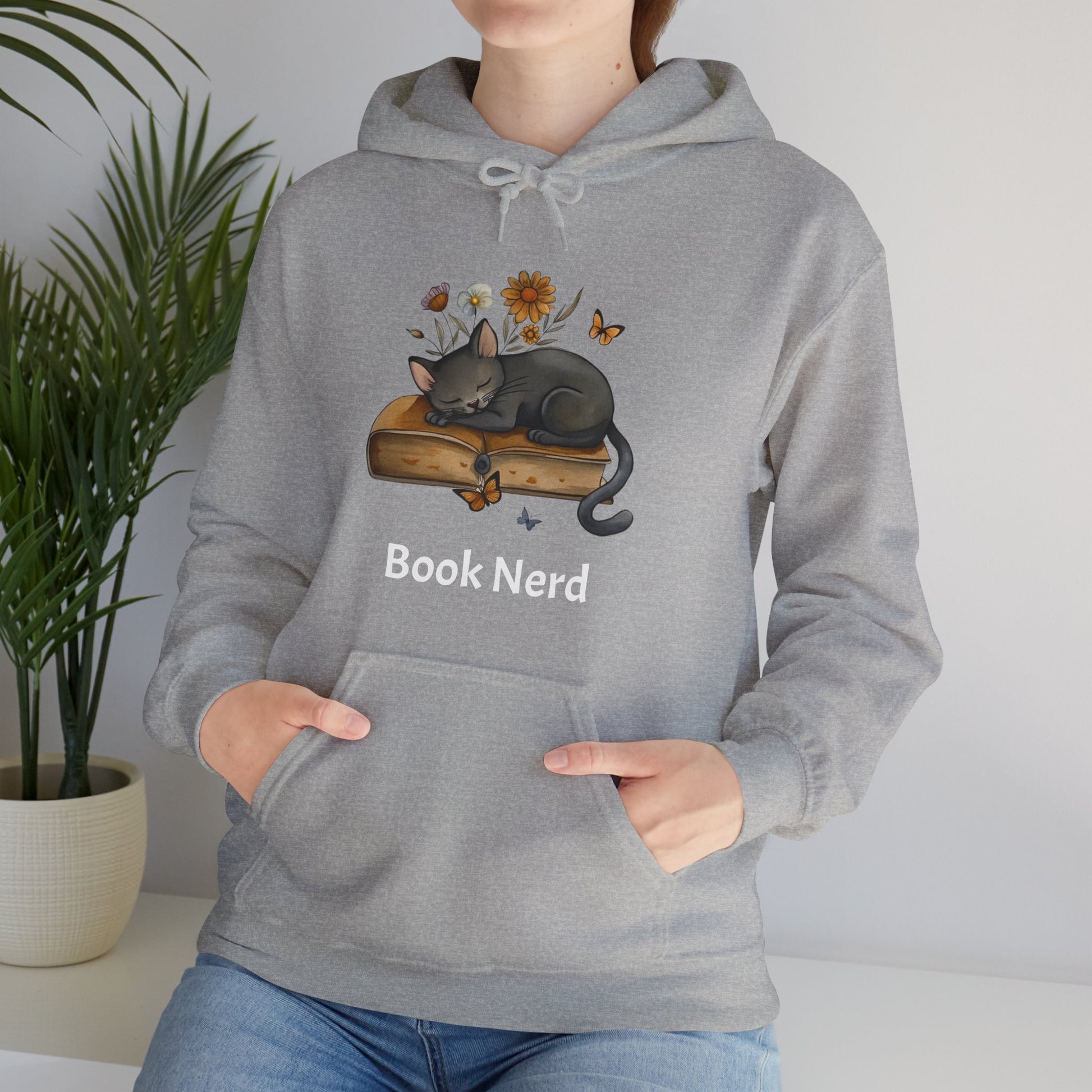 Cat The Book Nerb Unisex Hoodie - furevermama