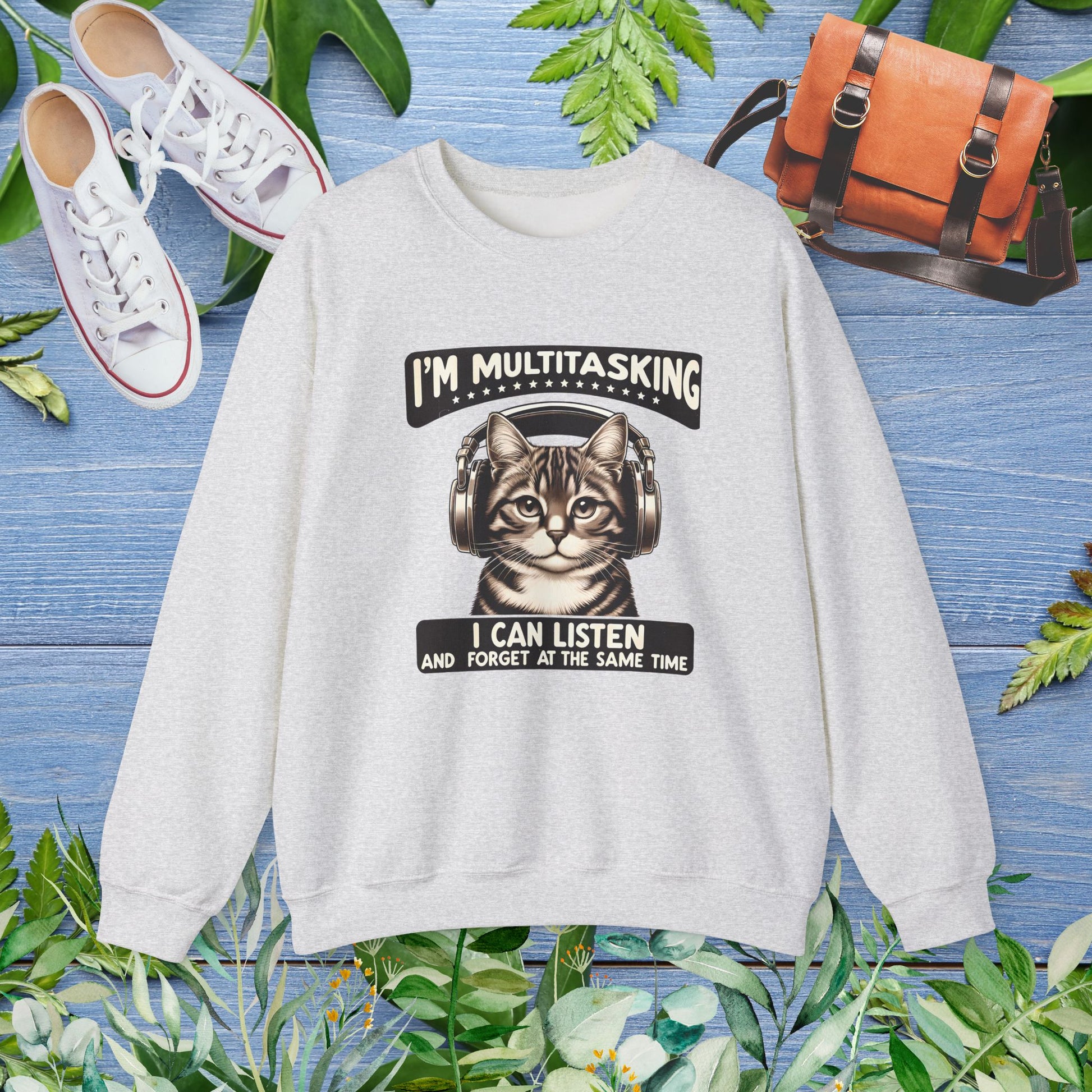 Multitasking Cat Unisex Sweatshirt - furevermama