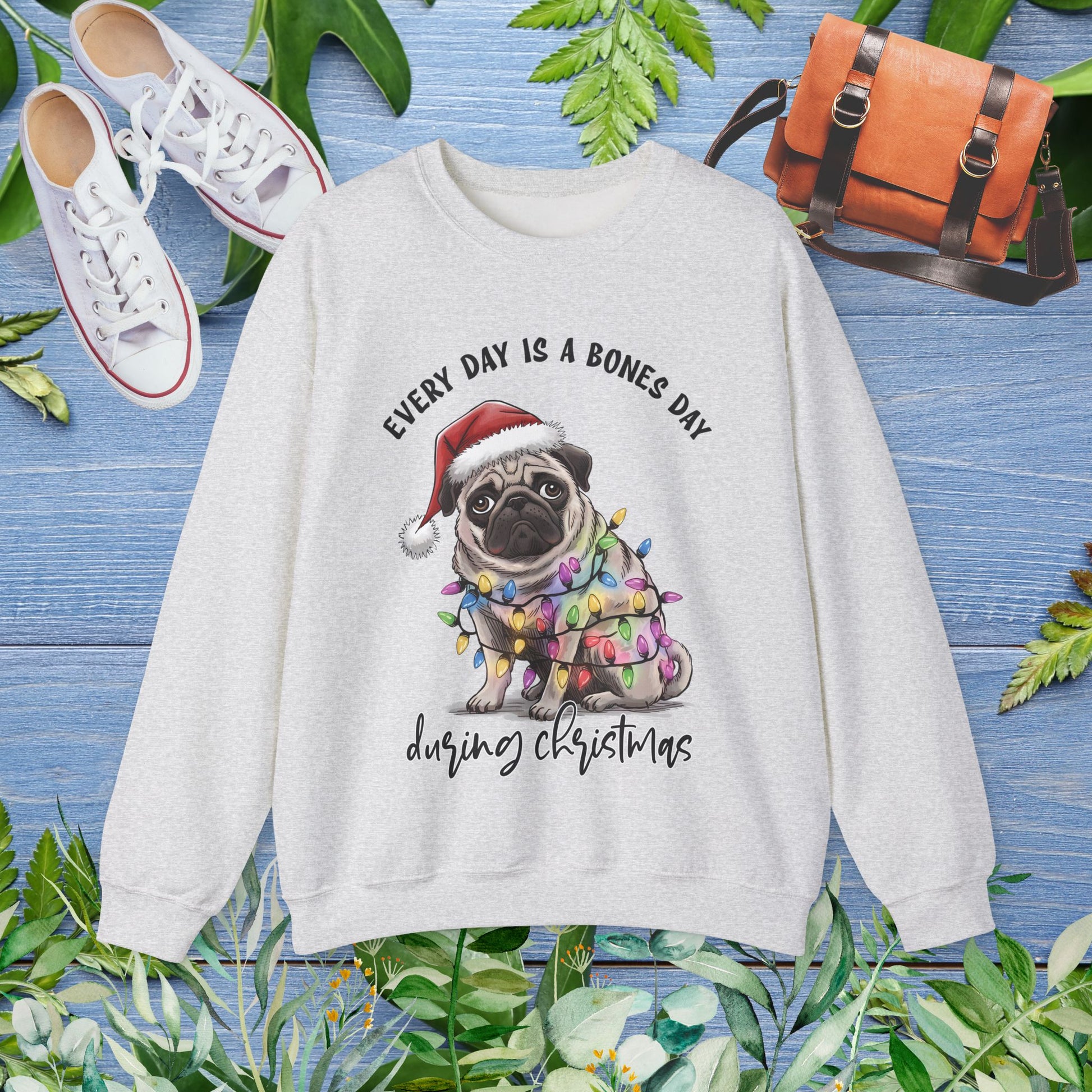 Everyday Is Bones Day During Christmas, Bulldog Unisex Sweatshirt - furevermama
