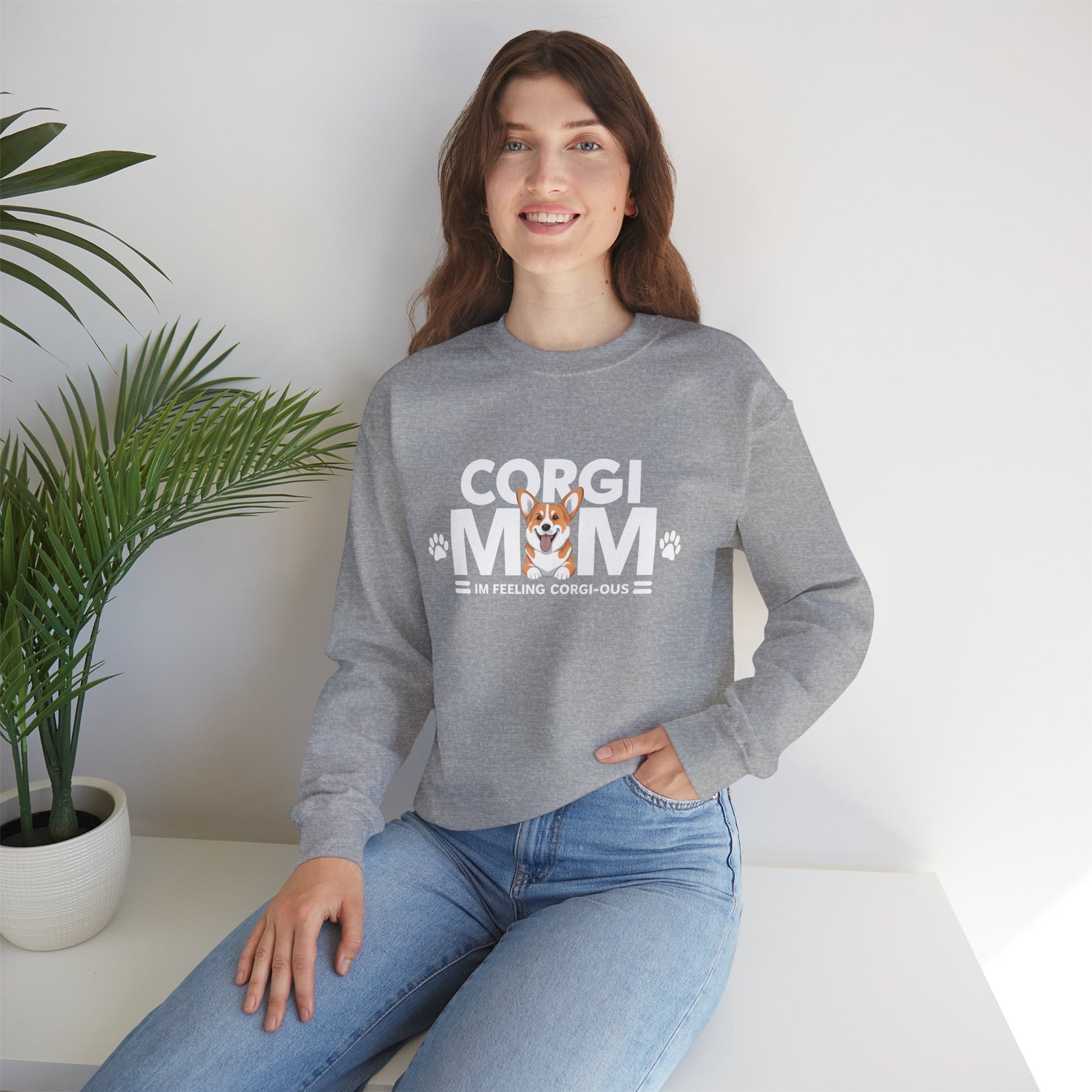Corgi Mom , I am Feeling Corgious Crewneck Sweatshirt - furevermama