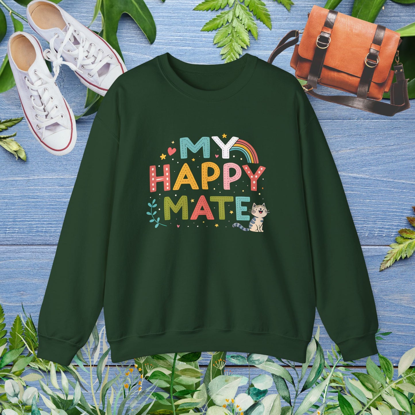 My Happy Mate Sweatshirt, Cat Sweatshirt - furevermama