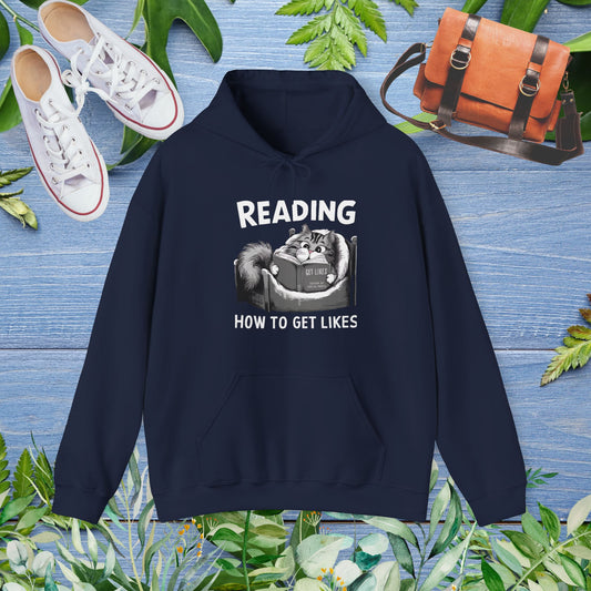 Cat Reading : How to Get Likes Hoodie - furevermama
