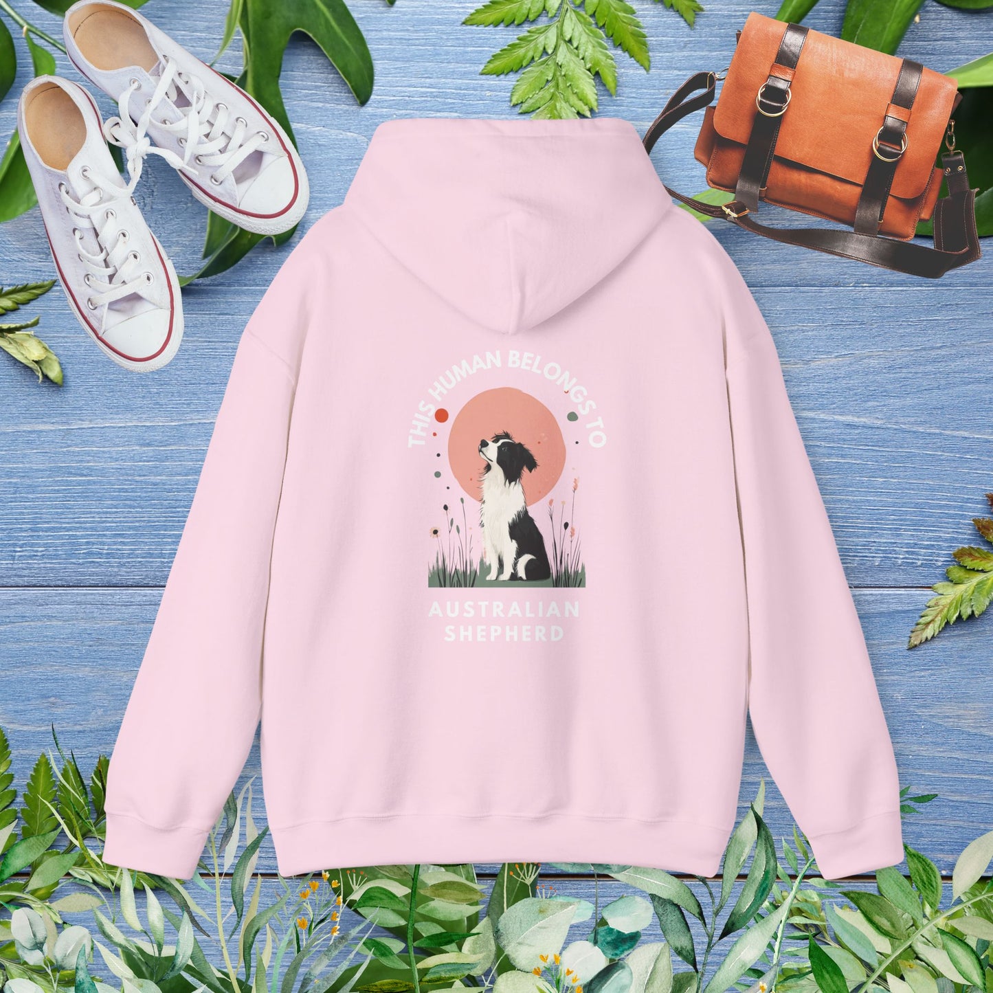 This Human Belongs To Australian Shepherd Unisex Hoodie - furevermama