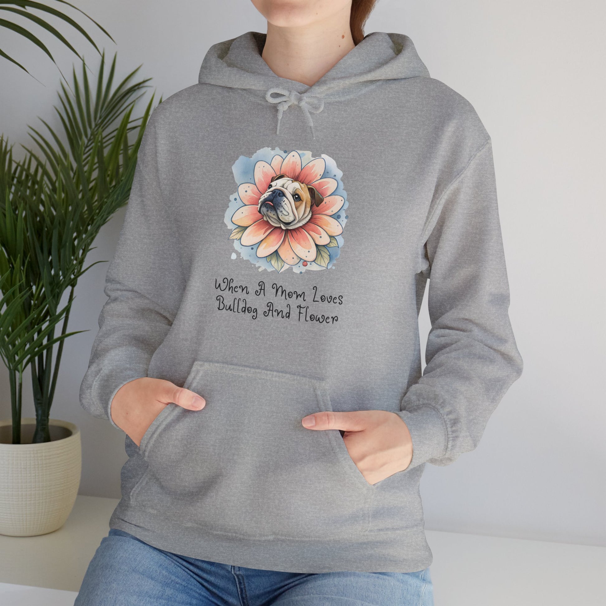 Bulldog Flower Hoodie - furevermama