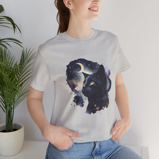 Moon Night Cat Unisex T-Shirt - furevermama