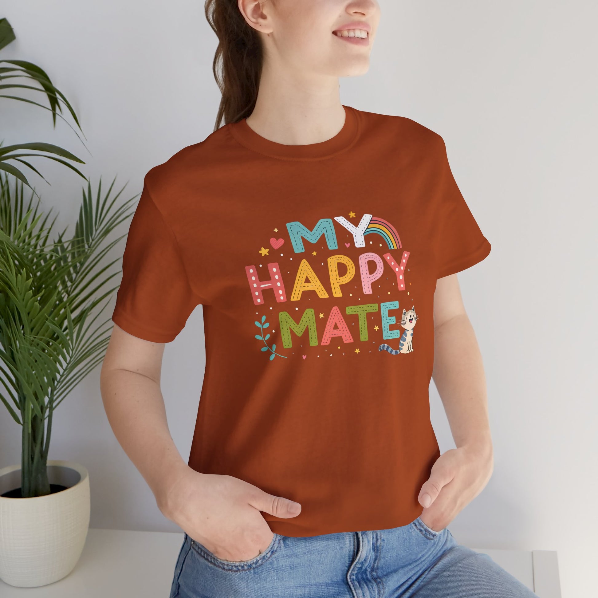 My Happy Mate Cat Graphic T-Shirt - furevermama