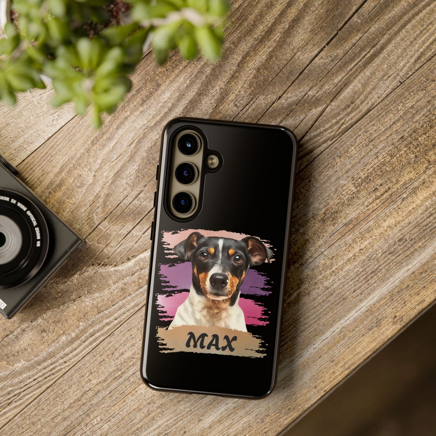 Custom Pet Portrait Phone Case, Pink Brush Edition - furevermama