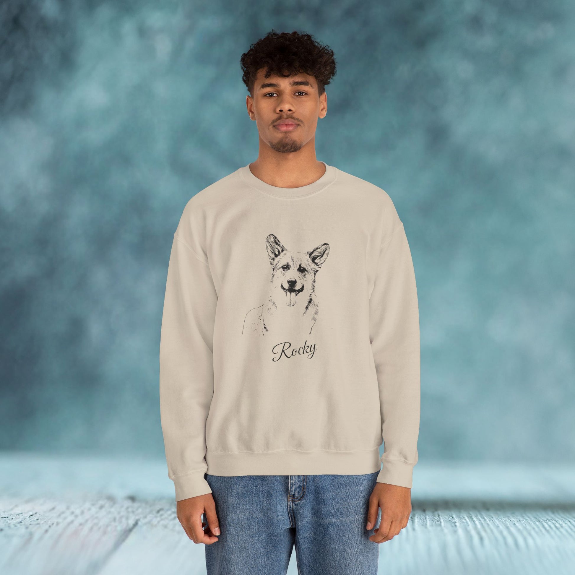 Custom Pet Sketch Crewneck Sweatshirt - furevermama