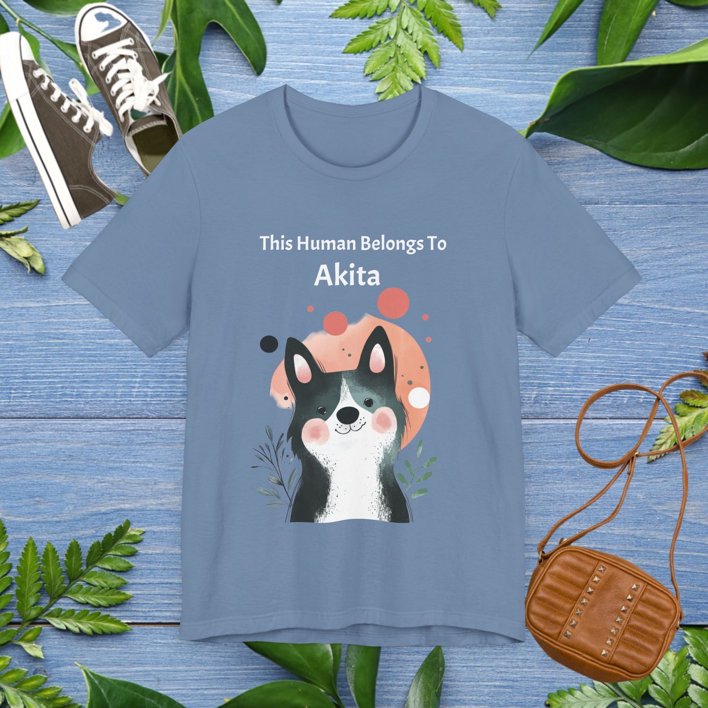 This Human Belongs To Akita T-Shirt - furevermama