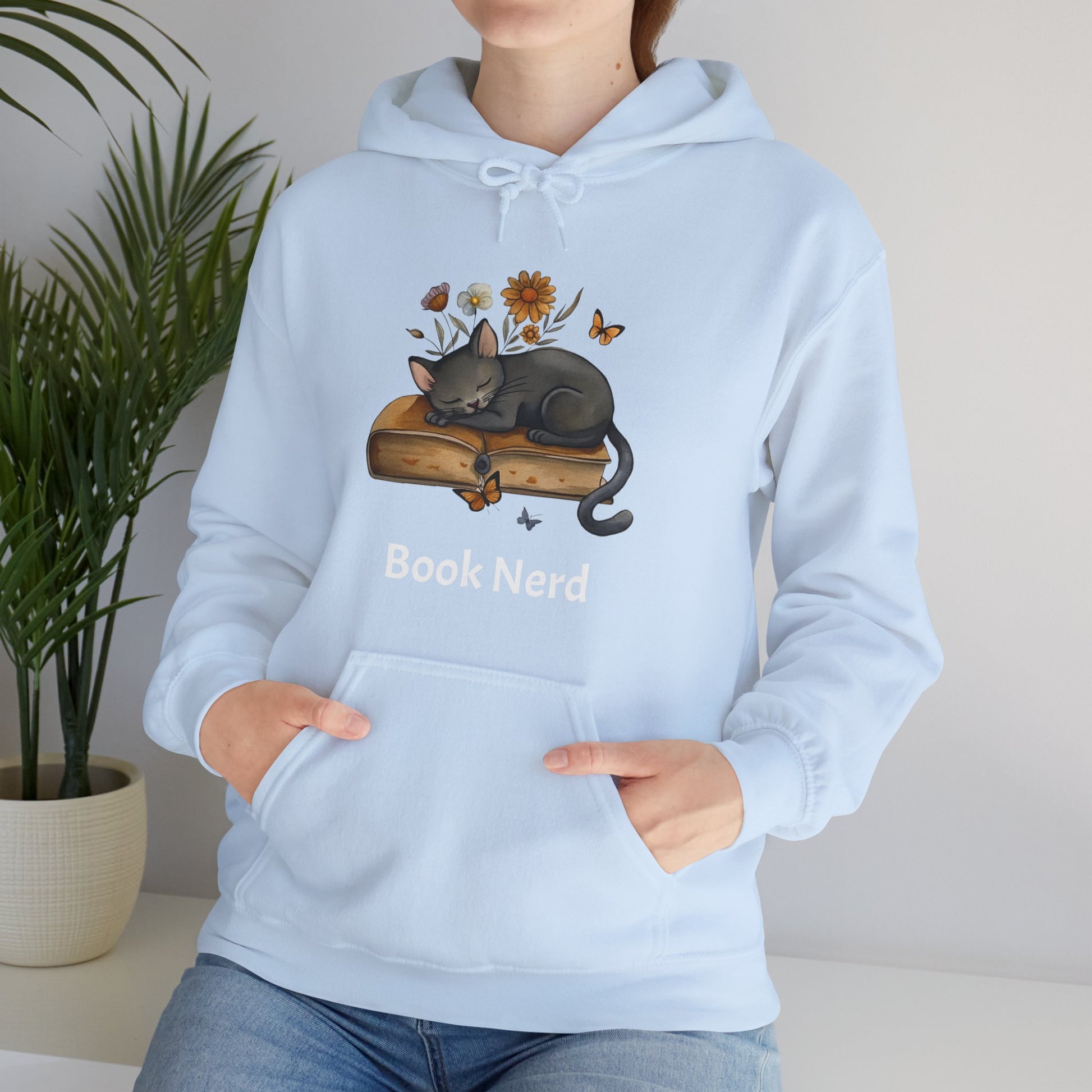 Cat The Book Nerb Unisex Hoodie - furevermama
